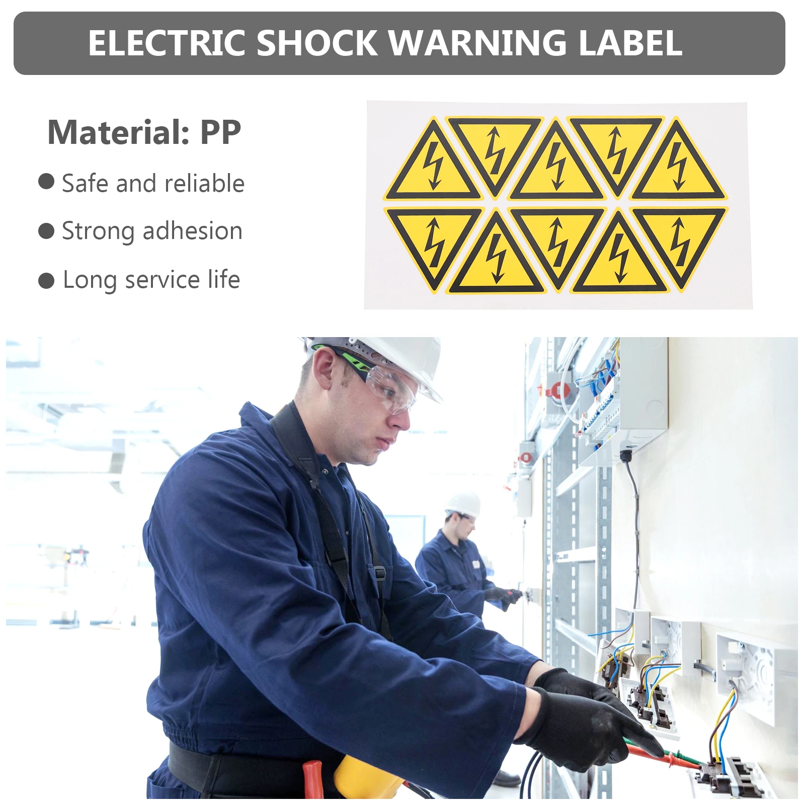 20 Pcs Warning Label Factory Safety Supply Sign Decals Sticker Caution Stickers