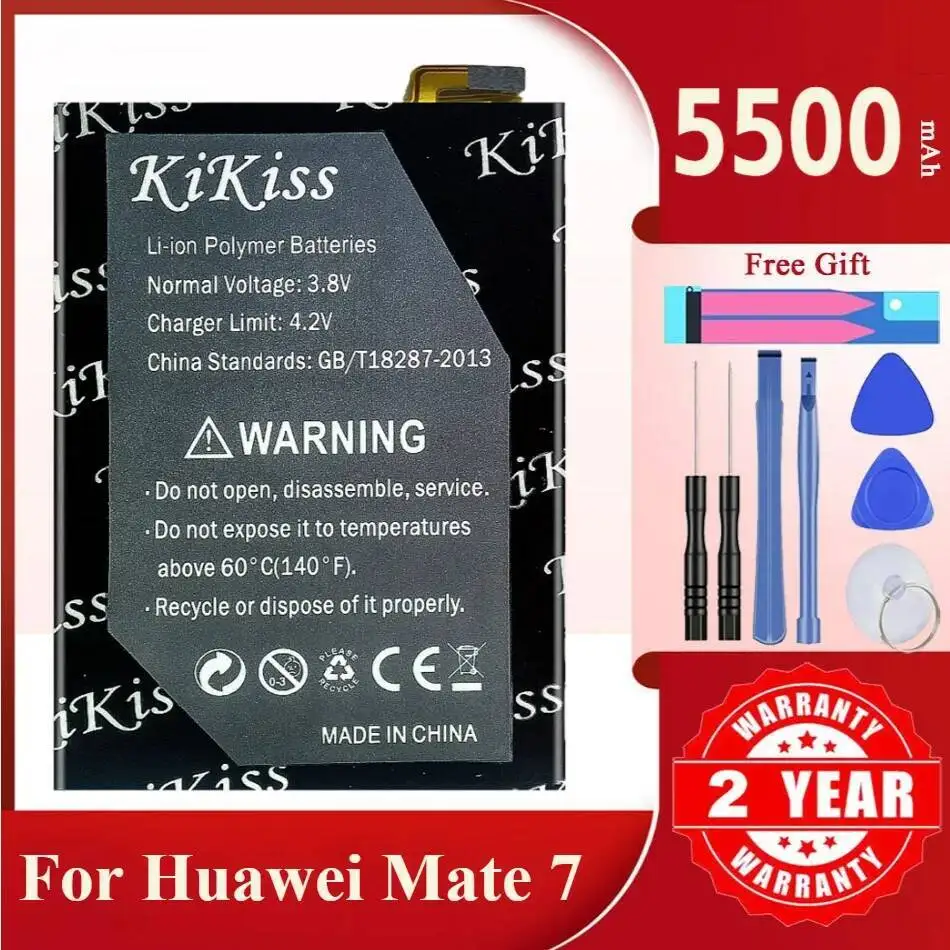 

5500Mah Kikiss Battery HB417094EBC For Huawei Mate 7 Mate7 MT7 TL00 TL10 UL00 CL00
