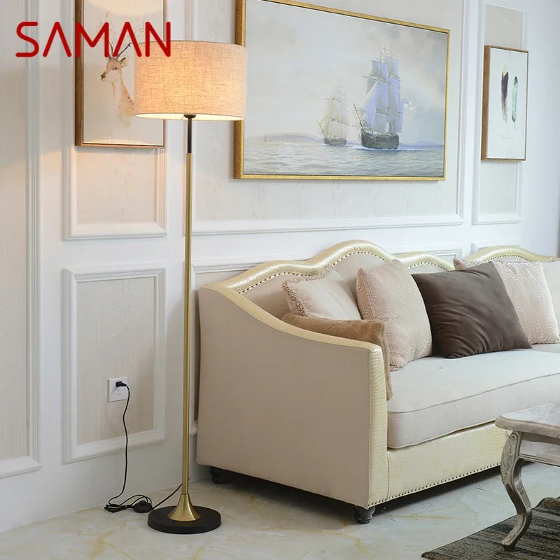 

SAMAN Modern Floor Lamp Minimalist Family Living Room Bedroom Nordic LED Decorative Standing Light