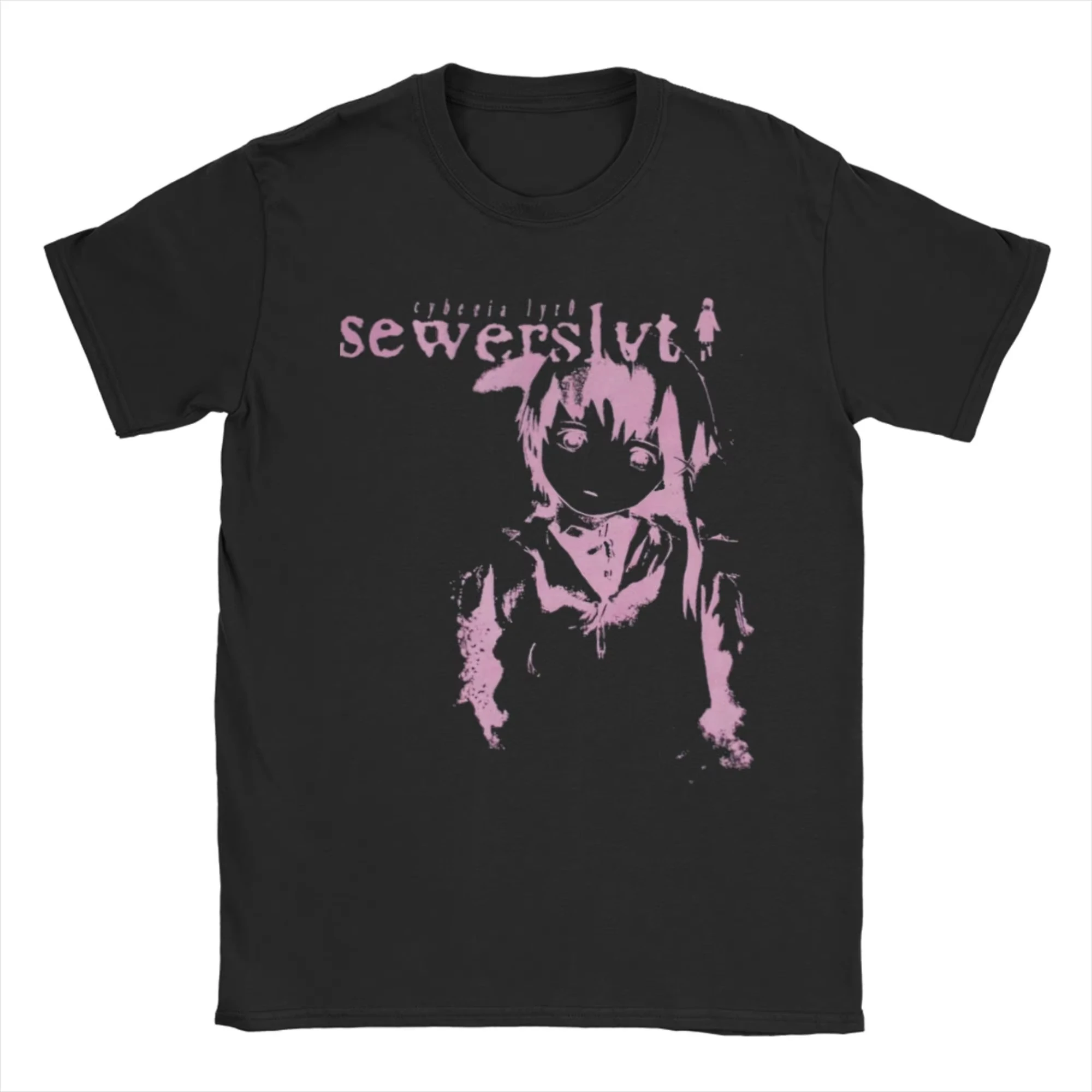 Vintage Sewerslvt Schizofrenia Grafik T-Shirt Unisex Reine Baumwolle Kurzarm Harajuku Streetwear Casual Oberteil – Detail 2