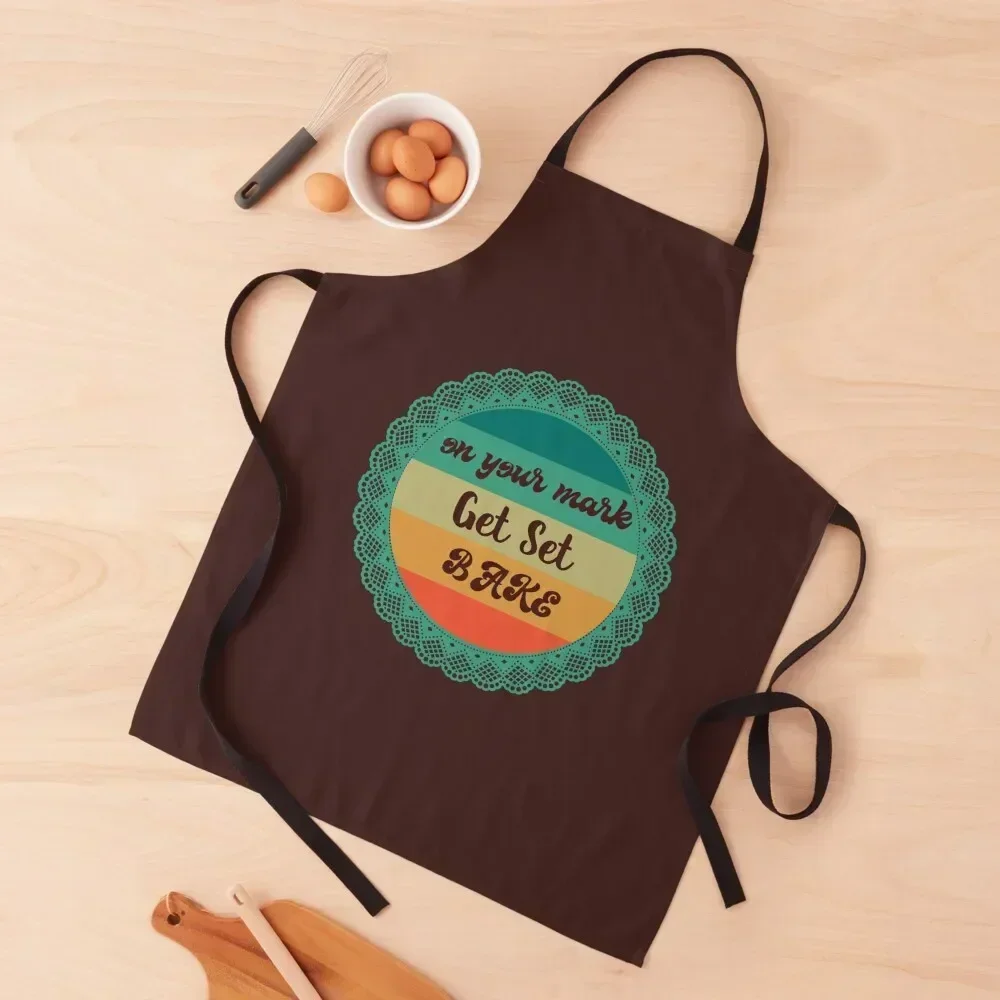 

get set bake retro Apron innovative kitchen and home items For Women christmas kitchen cloths painters Apron