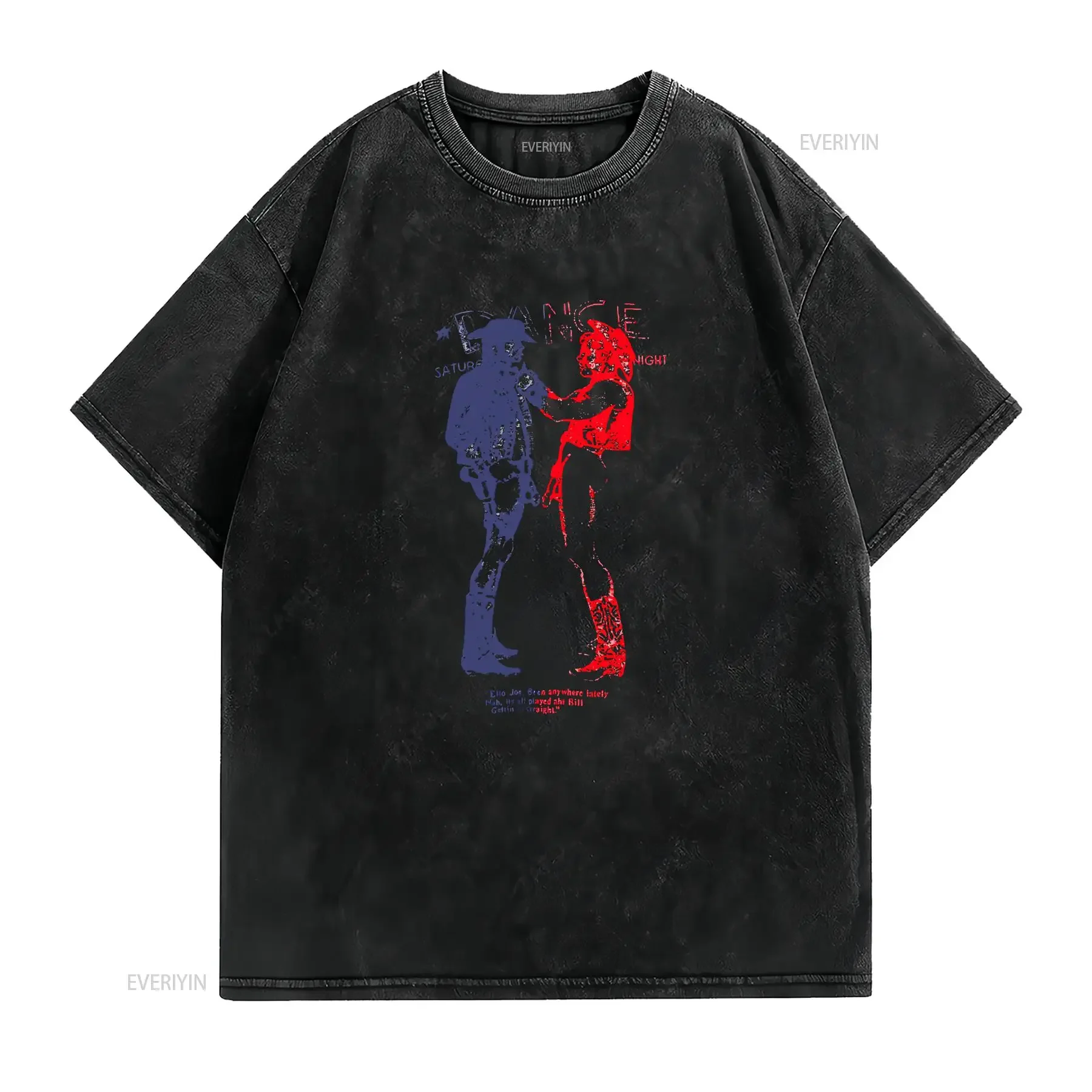 تي شيرت رعاة البقر المثليين 100 قطن بانك كوي عتيق مغسول للارتداء اليومي ملابس شارع جرافيك عصرية