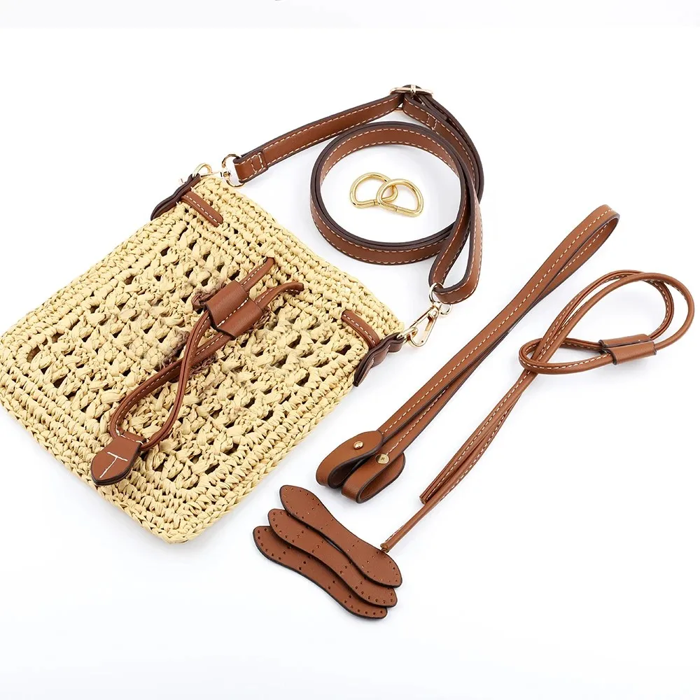 

1Set Drawstring Shoulder Bag Straps Rope For DIY Bucket Bag Handbag Handles Replacement Backpack Beam Pocket Accessories