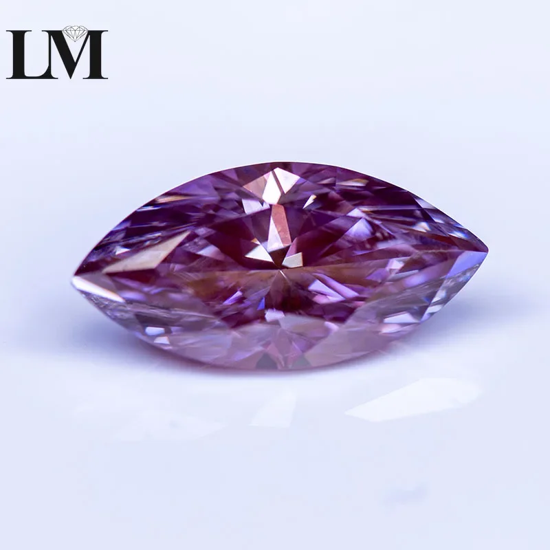 

Moissanite Stone Sakura Pink Color Marquise Cut Gemstone Lab Grown Diamond For Charms DIY Woman Jewelry Making Free Delivery