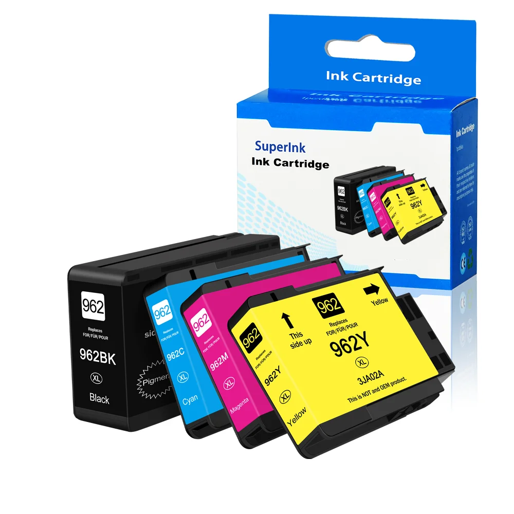 Cartucho 4PK El último chip 962XL compatible con HP OfficeJet Pro 9020 9025 9026