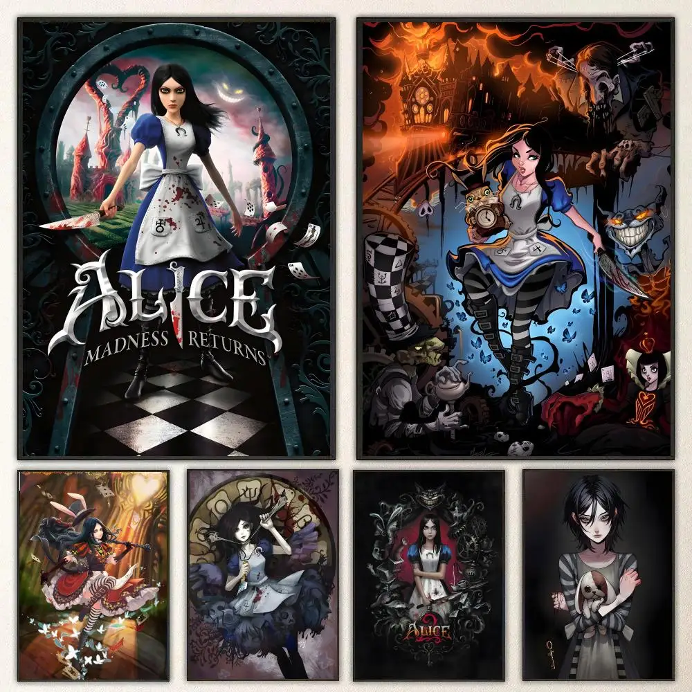 Game Alice Madness Returns Poster High-definition  poster stickers, suitable for bedroom, living room, home decoration