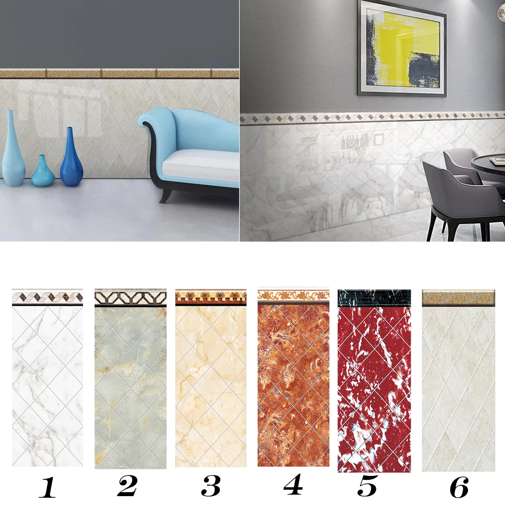 Waterproof PVC Textured Wall Sticker Self Adhesive Marble Effect Panel DIY Wallpaper for Living Room Home Decor Protective Film