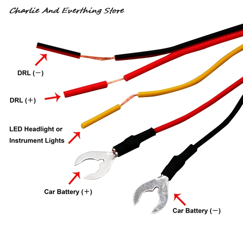 Car LED Daytime Running Light DRL Controller Auto Relay Harness Dimmer On/Off 12-18V car accessories