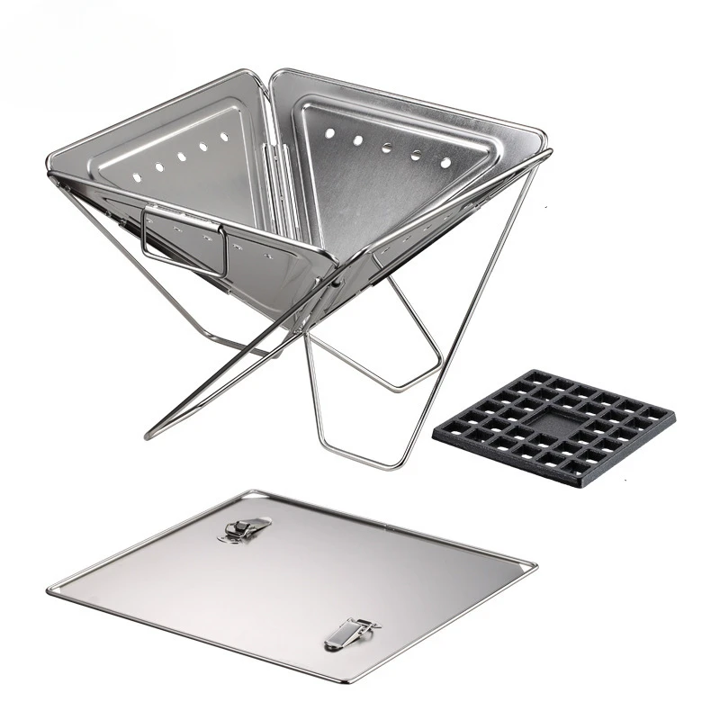 

MT-045 Outdoor Supplies Incineration Grill Stainless Steel Folding Rotisserie Grill Grill