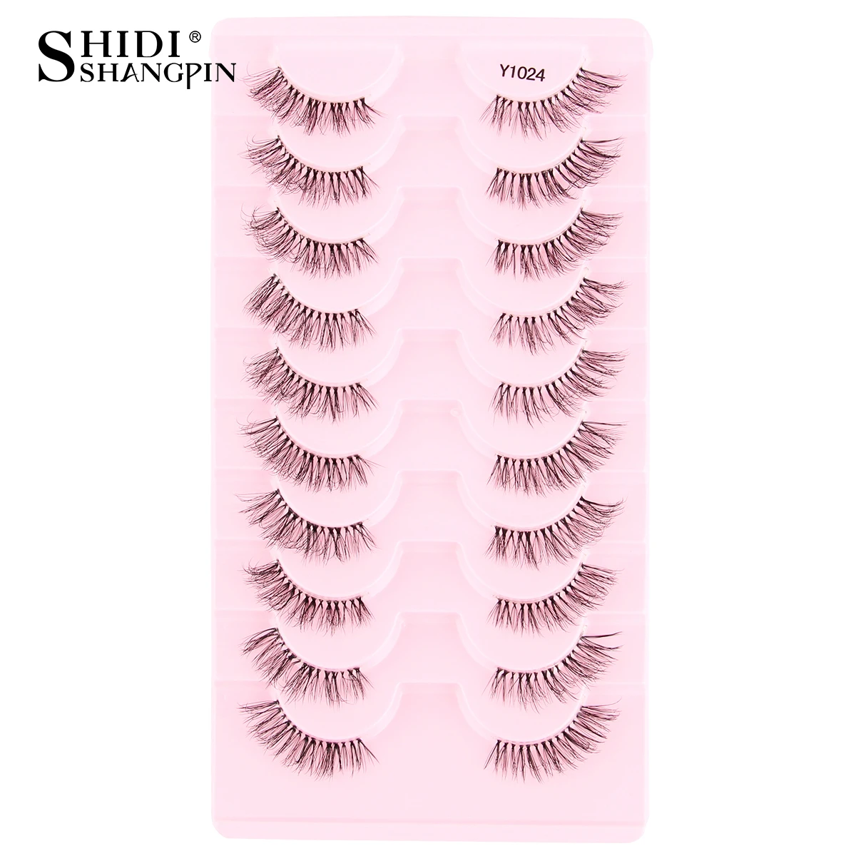 Neue Halbe Wimpern Falsche Wimpern 5/10 Paar 3D Nerz-Wimpern Natürliche Wimpernverlängerung Katzenaugen-Wimpern Make-up Faux Cils Fox Lash – Detail 14