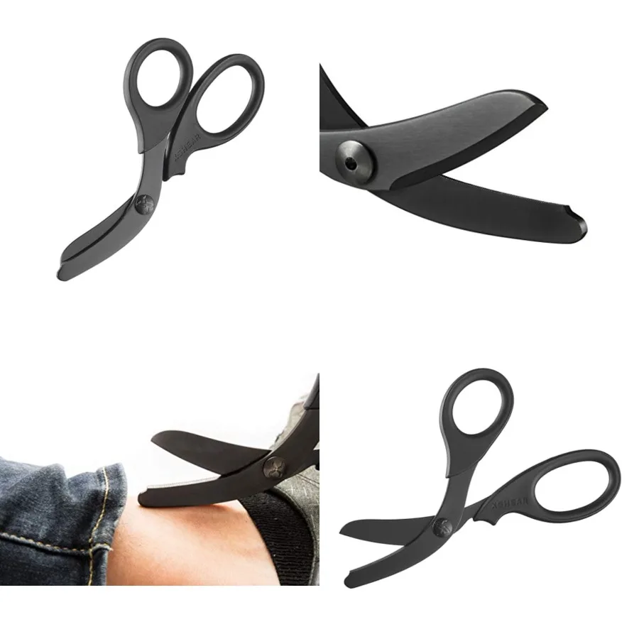 

® 7.5" Black Titanium Coated Extreme Duty Trauma Shears. Tough and Durable Medical Scissors for the Paramedic, EMT, Nurse or an