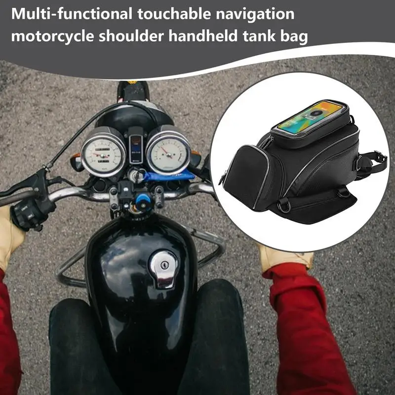 

Motorcycle Bags Waterproof Touch Screen Magnetic Tank Bag Touch Screen Phone Pouch Heavy Duty Large Capacity Power Sports