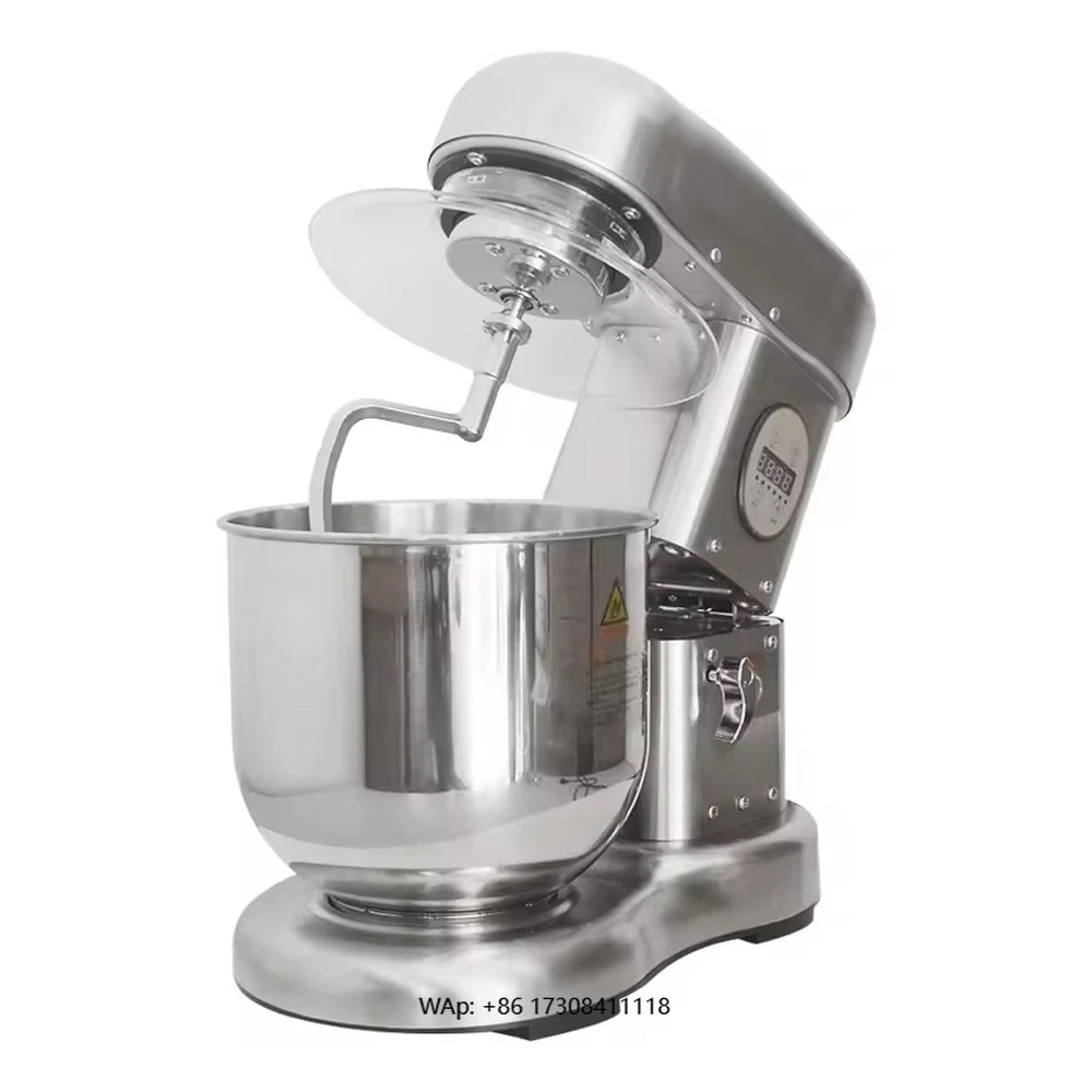 

Commercial 7L Planetary Mixer 500W Electric Vertical Dough Mixer Cake Chef Egg Beater with Stainless Steel Bowl