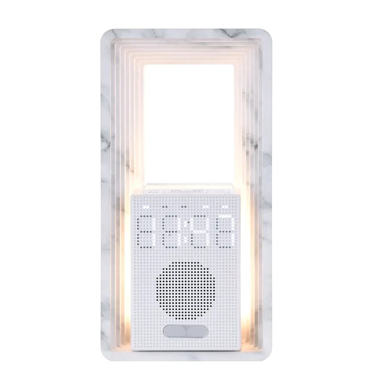 

Light luxury creative white noise clock bedside lamp bedroom multi-function timing dimming plug-in night light