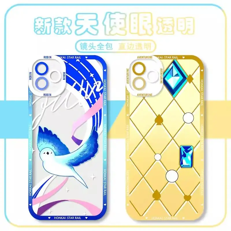 Case For Samsung Galaxy A34 5G A55 A35 S24 Ultra S22 Note 20 A54 A13  cover  Soft Firefly Silicone Couqe Honkai Star Rail