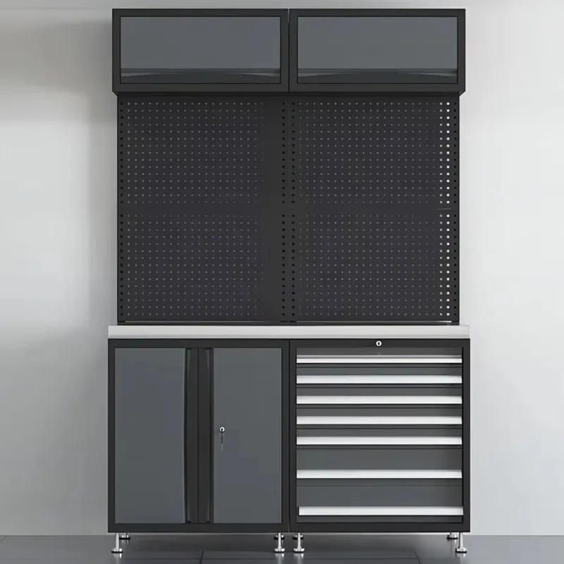 Professional Vehicle Maintenance Garage Workstation Customizable Steel Tool Cart Cabinet Combo For Automotive Repair