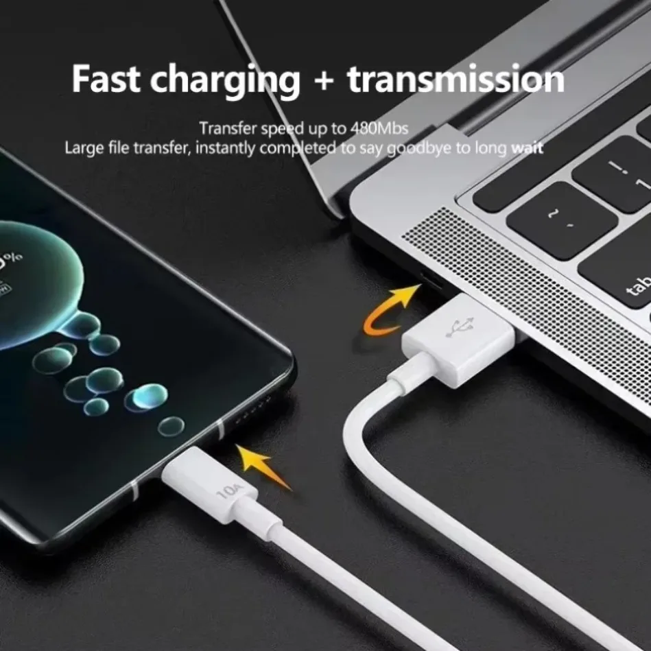 كابل بيانات USB C للشحن السريع العالمي 120 وات كابل USB من النوع C 1 متر/1.5 متر/2 متر لسلك بيانات Xiaomi Smasung S24 S23 Huawei P70 Honor