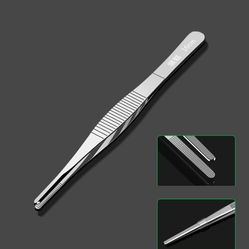 Pinzas acero inoxidable con punta recta, pinzas precisión para reparación artesanal, fabricación joyas artísticas para