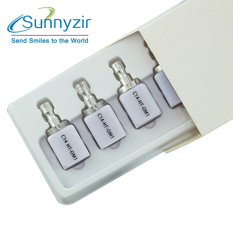 Sunnyzir C14 Lithium Disilicate Dental Cad/Cam Ceramic Block Emax Denture Veneers Teeth For Sirona MCXL System in Dental Lab