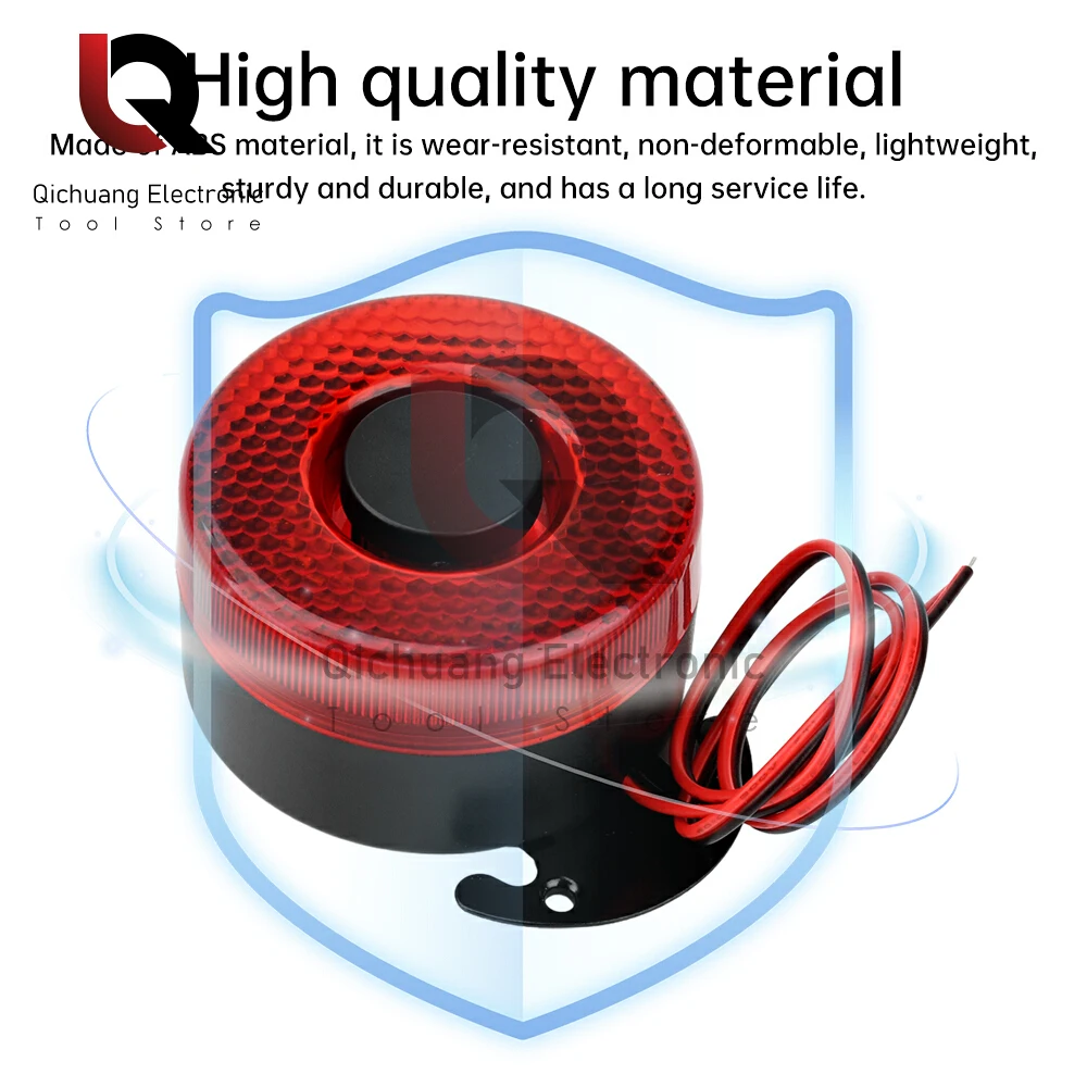 DC 12V-24V 105dB Автоматическая предупреждающая сирена Звуковой сигнал Резервная сигнализация Рожки со светодиодным звуковым сигналом обратного воздуха для автомобиля BX102098