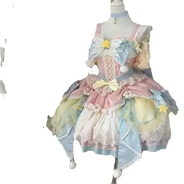 2025 ญี่ปุ่นน่ารัก Magical Girl Lolita สีชมพูและสีฟ้า JSK ชุดแต่งงาน Heavy Industry ชุดเจ้าหญิง
