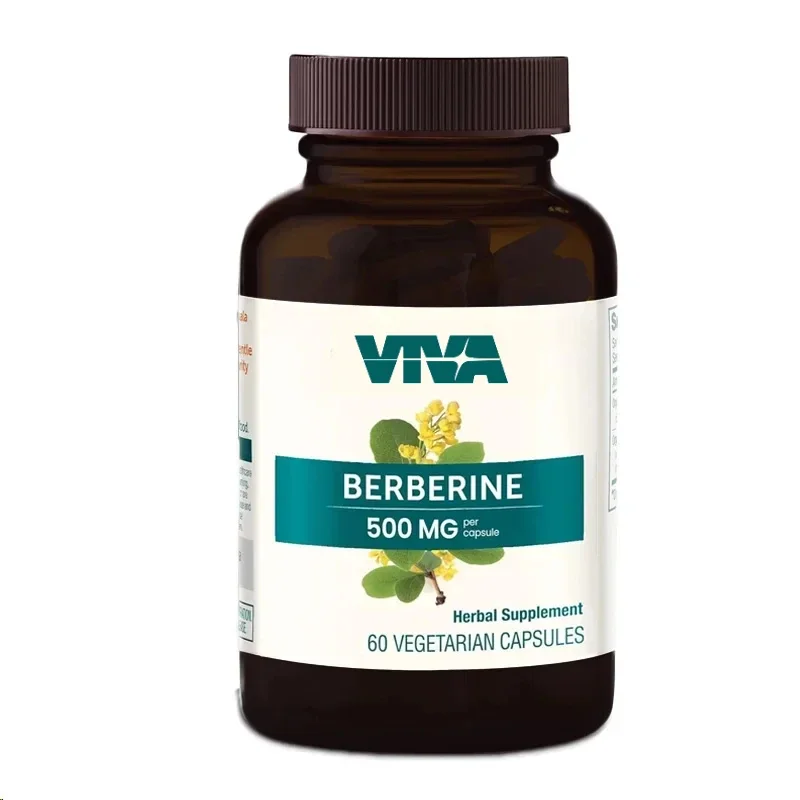 

Berberine promotes metabolism and cholesterol support, gastrointestinal support and immune hydrochloride vegetarian 60 capsules