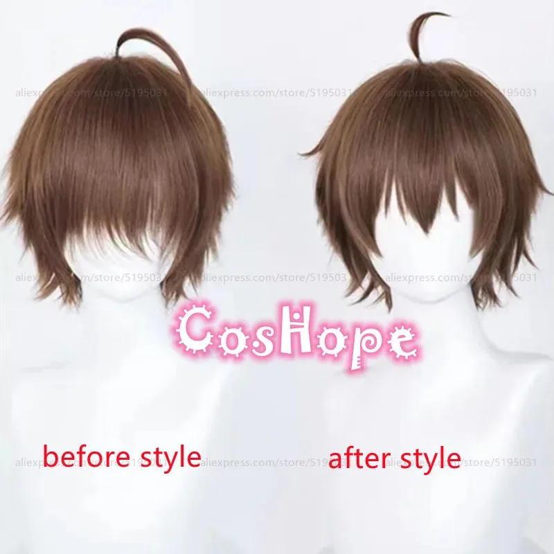 توغاشي يوتا 30 سنتيمتر شعر مستعار بني أنيمي تأثيري مقاومة للحرارة بيروكات صناعية