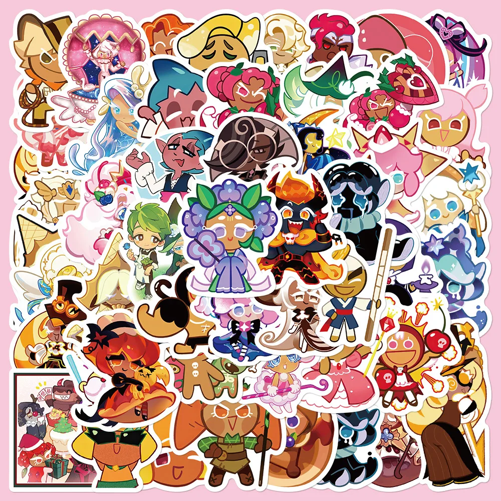 50pcs Game Cookie Run Kingdom Animation Style Series Graffiti Stickers Suitable For Helmet Desktop Wall Decoration DIY Stickers