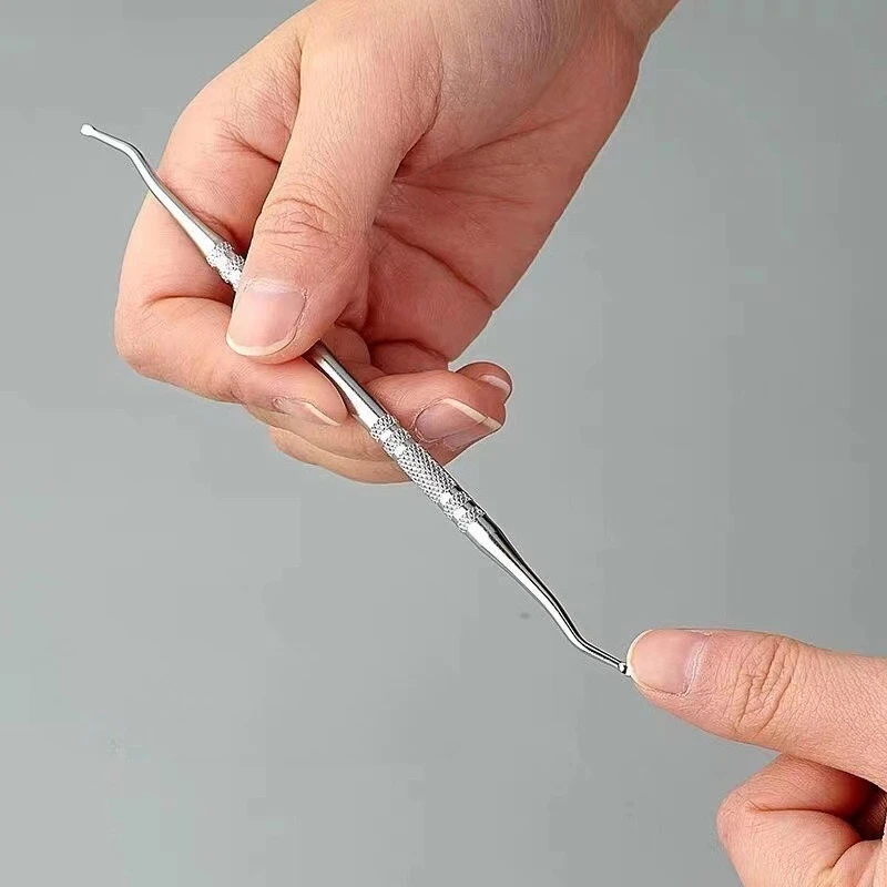 3-1 قطعة الفولاذ المقاوم للصدأ نام أظافر تصحيح الرعاية أداة مزدوجة نهاية ملفات الأظافر بارونيشيا الرعاية تنظيف القدم أداة العناية