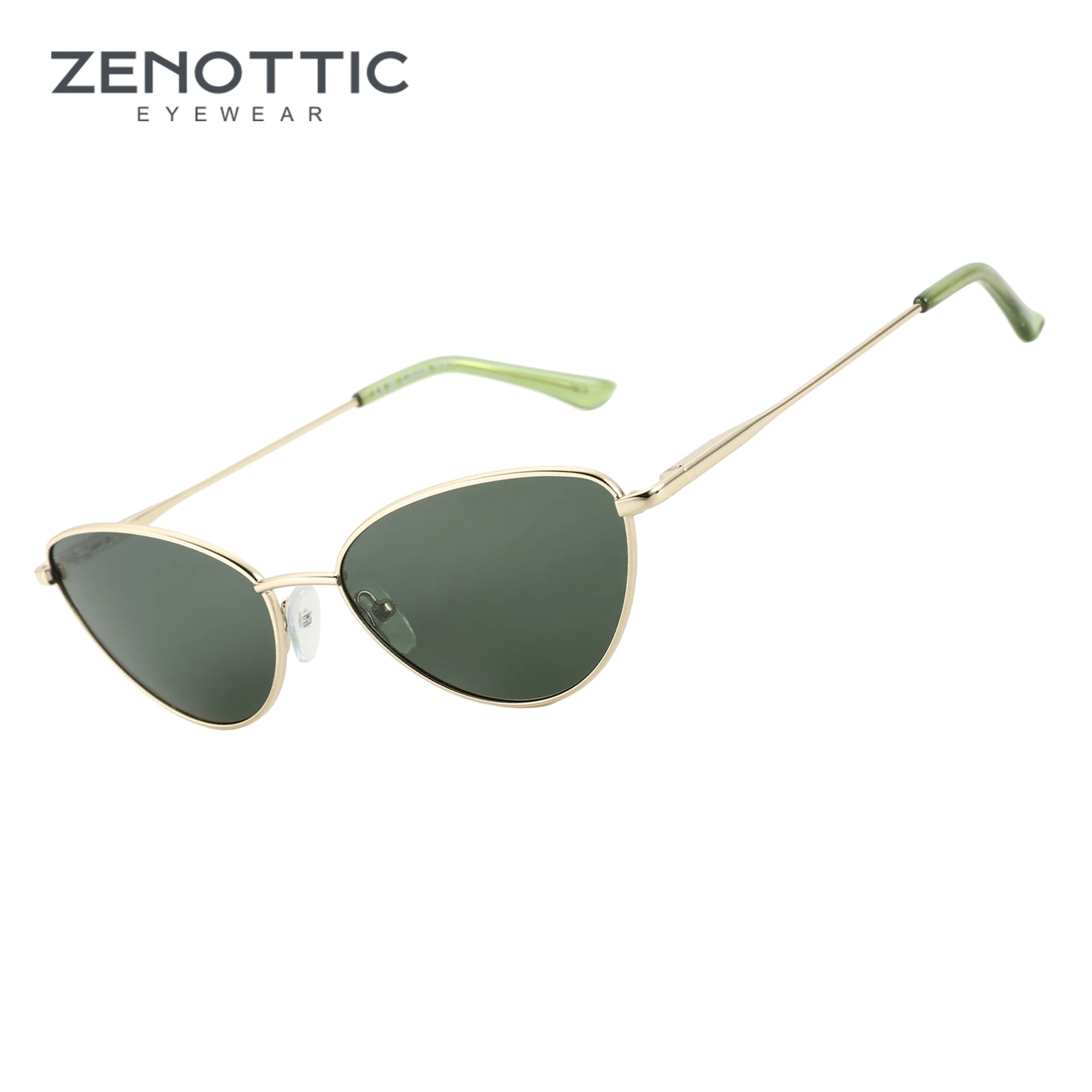 

ZENOTTIC Vintage Small Cat Eye Sunglasses Fashion Narrow Metal Frame Polarized Sun Glasses 100% UV Protection for Women