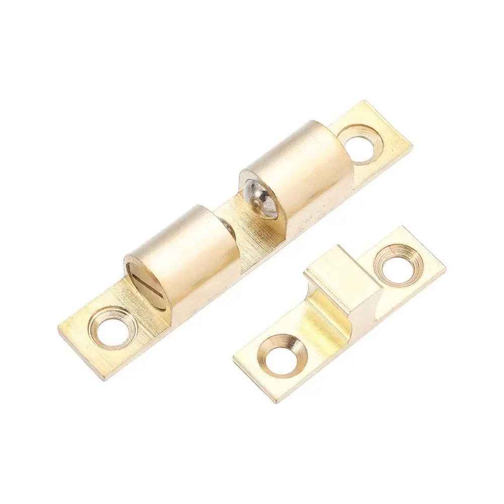 1 قطعة خزانة التوتر مزلاج حبة قفل النحاس النحاس مزدوجة الربيع الصلب الكرة الباب الوفير المثبط العازلة الأجهزة تركيبات الباب الصيد