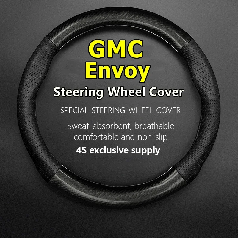 For GMC Envoy Steering Wheel Cover Leather Fit XL Denali 2004 2005 2006 2007