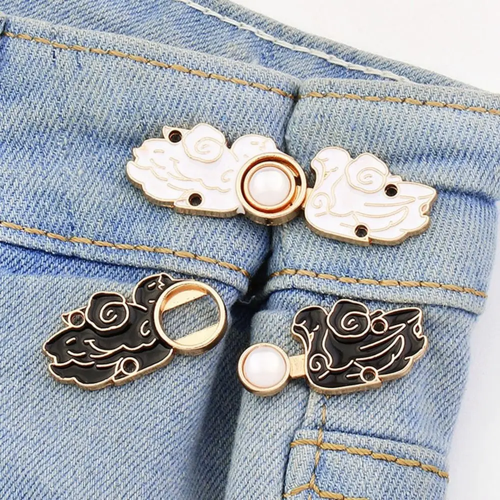 DIY Clothing Waist Closing Button Jeans Ornaments Removable Tighten Waist Button Adjustable Detachable Waist Clip Women