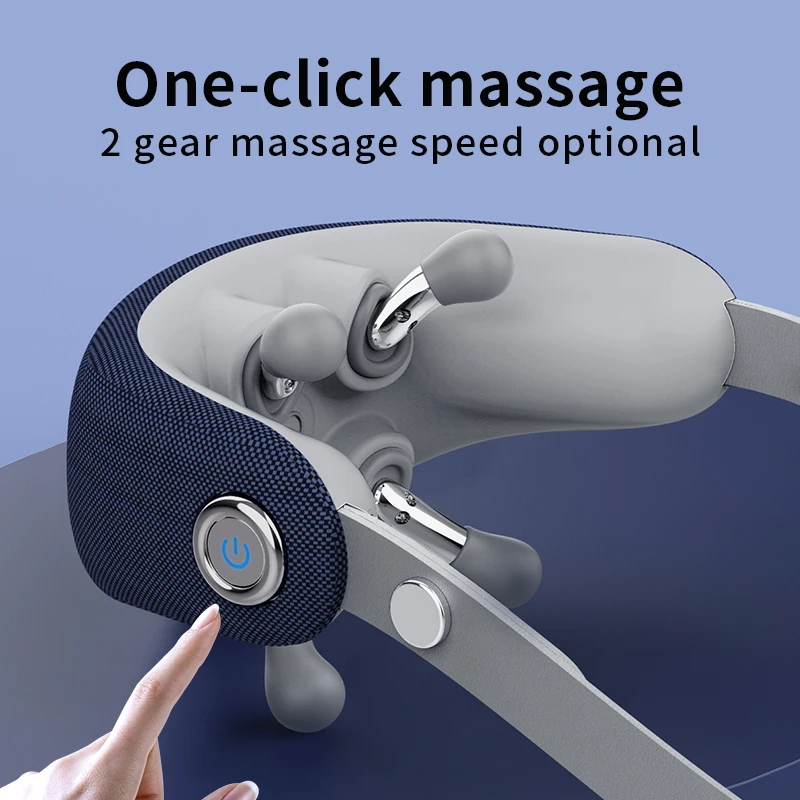 Newest Model Hot Sale Deep Muscle Cervical Massage Wireless Electric Neck Massager With Heating Function