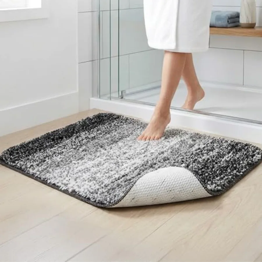

Bathroom Rugs Non Slip Washable - Plush Microfiber Bath Mat Absorbent and Quick Dry Bathroom Rug, Soft Shaggy Bath Mats for Bat