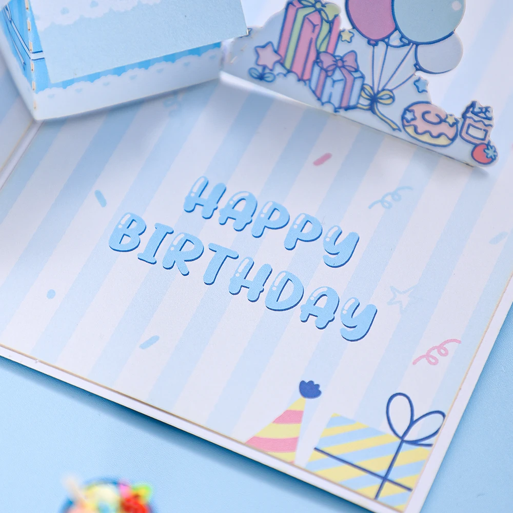 Cinnamoroll Pop-up Entertaining Greeting Card Cute Hello Kitty Birthday Card With Envelope Creative Celebration Birthday Gifts