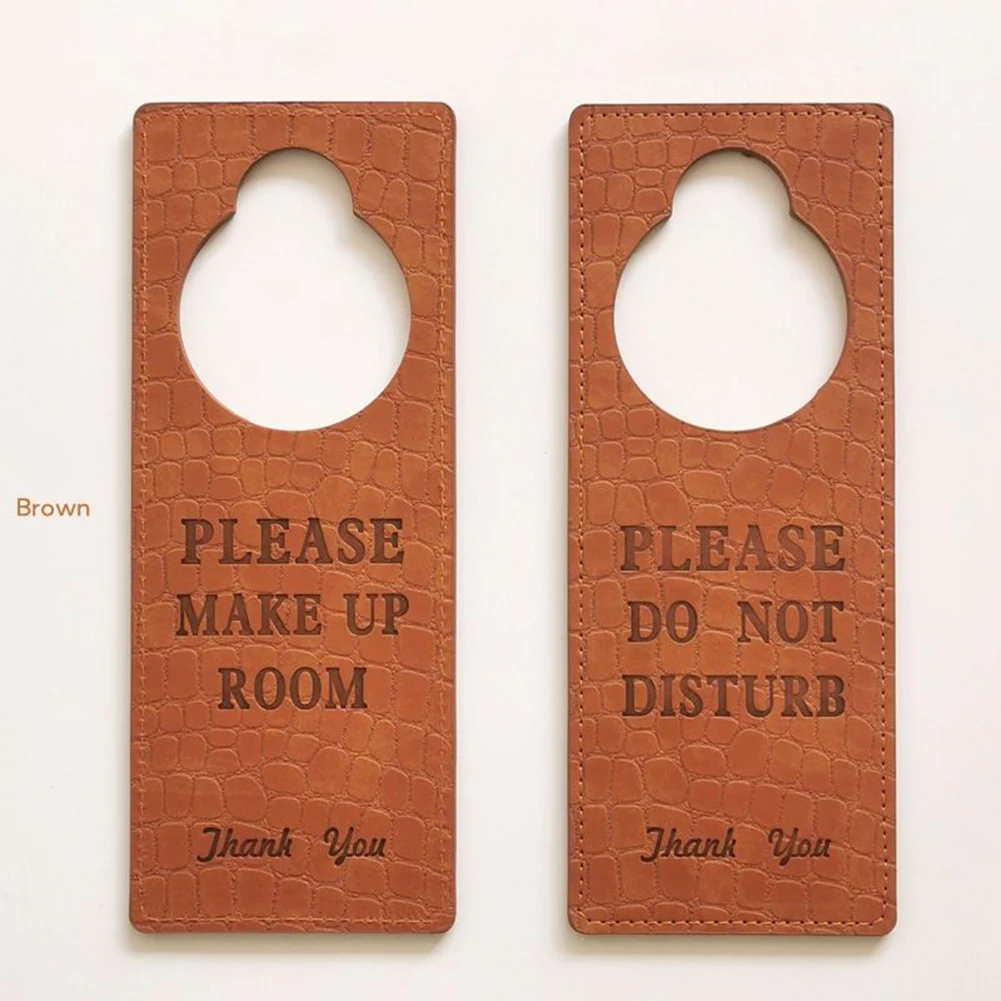 Tags Label Door Sign 1pcs For Hotel Bar Hanging Ornament Please Do Not Disturb Meeting Room PU Leather Replacement