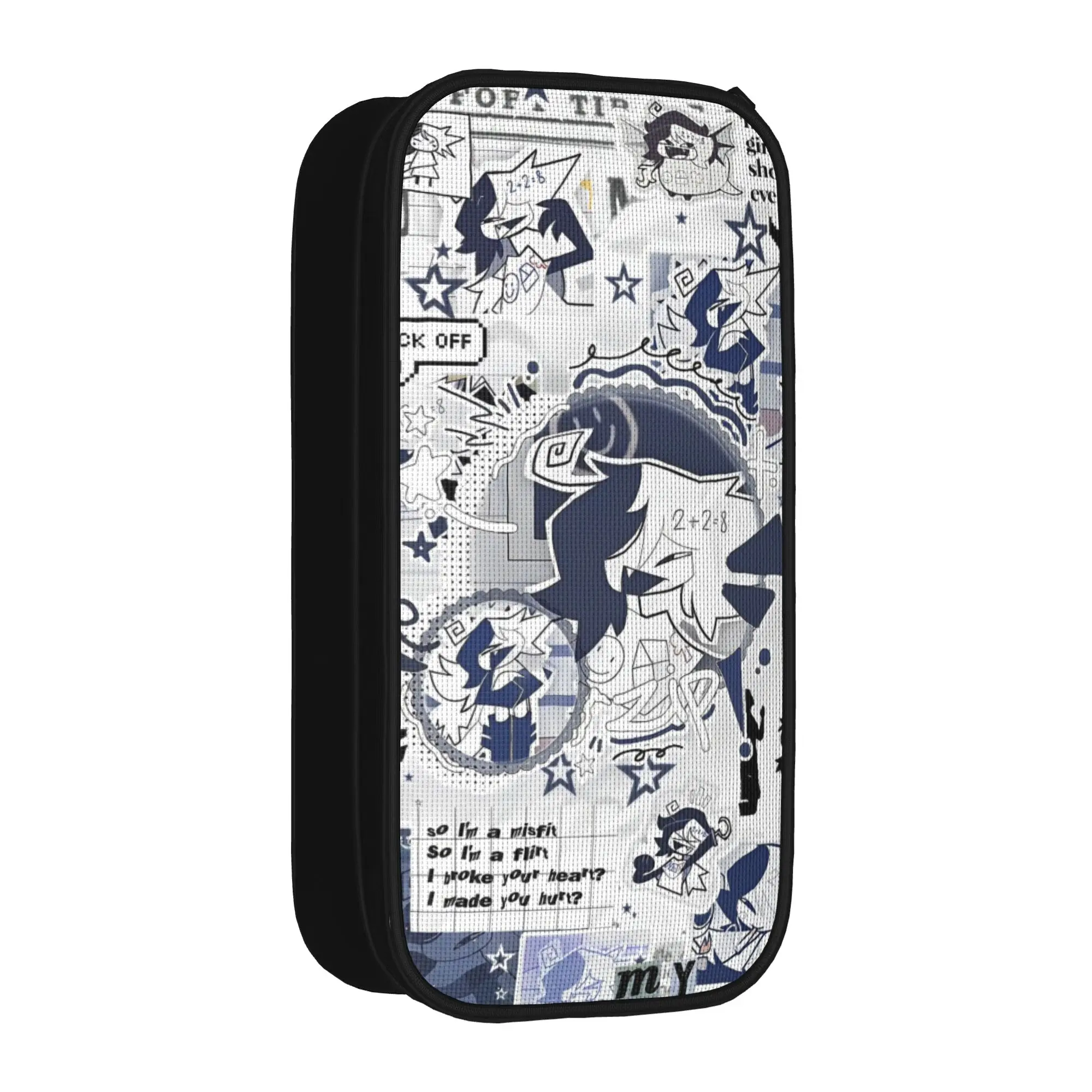 Miss Circle Cartoon Pencil Case Creative  Fundamental Paper Education Pen Box Bag Kids Large Storage Pencilcases