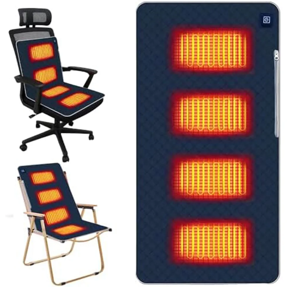 

5V/2A Electric Heating Pad, Three Temperature Settings, USBType-C Rechargeable, Indoor/Outdoor Camping Heated Pad