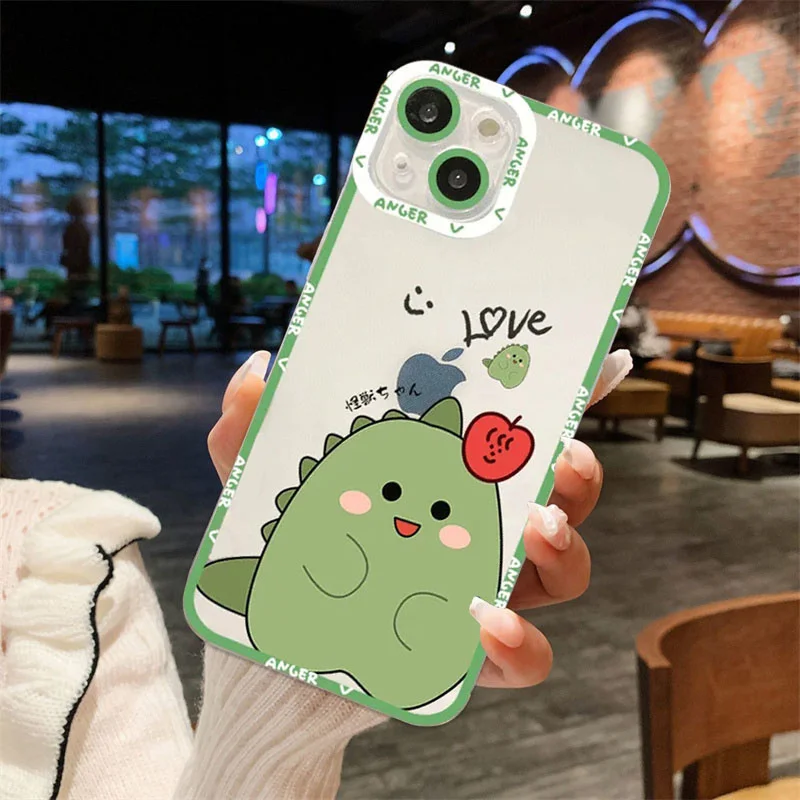 Funda para teléfono con diseño de dinosaurios y cerdos rosas, para modelos OPPO Reno 12, F12, 711, 102, F488, T8, Z7, Z6, 5 Pro Plus, 4G, 5G, transparente, de TPU flexible.