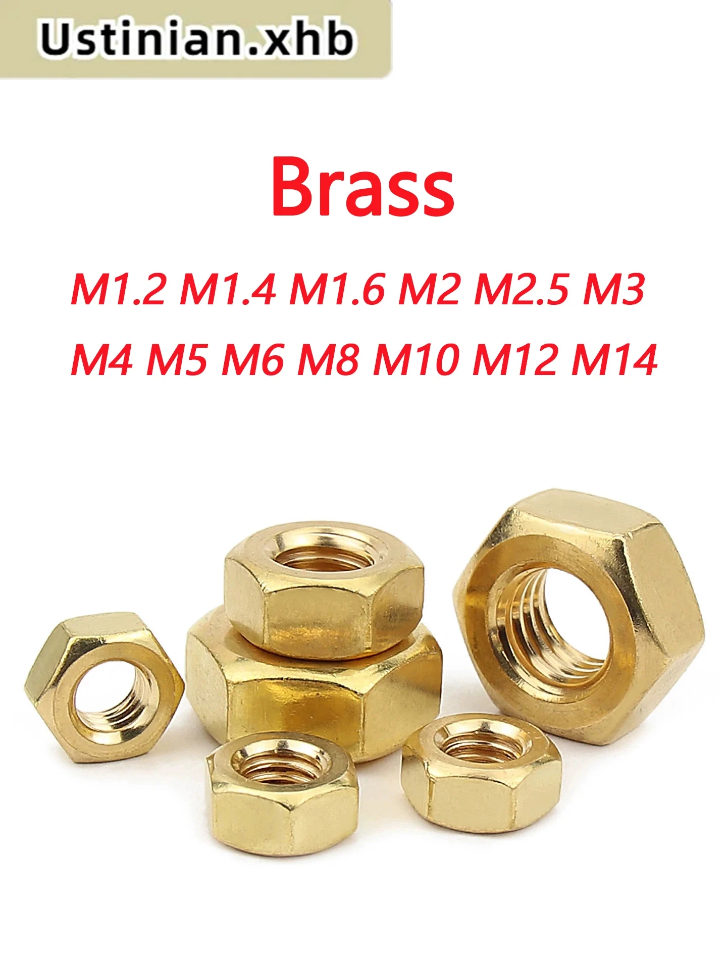 

2/5/10/20/50/100Pcs DIN934 Solid Brass Copper Hex Hexagon Nut for M1 M1.2 M1.4 M1.6 M2 M2.5 M3 M4 M5 M6 M8 M10 M12 Screw Bolt