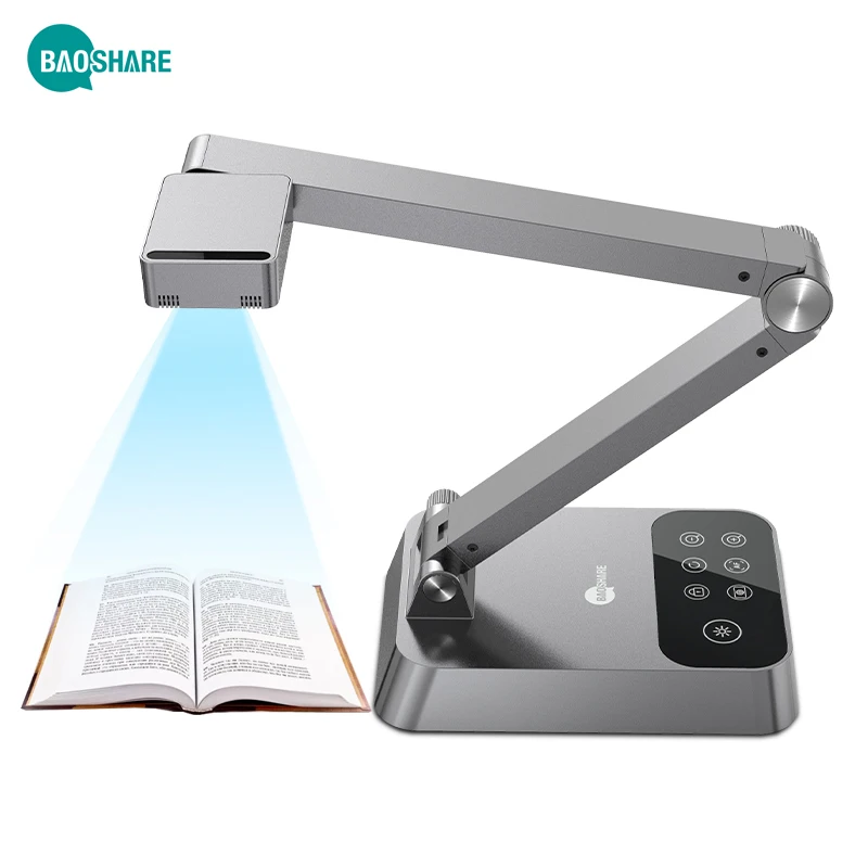 Caméra Visualiseur de Documents HD, Scanner avec Microphone Intégré, Présentateur Visuel, 18MP, A3, MI