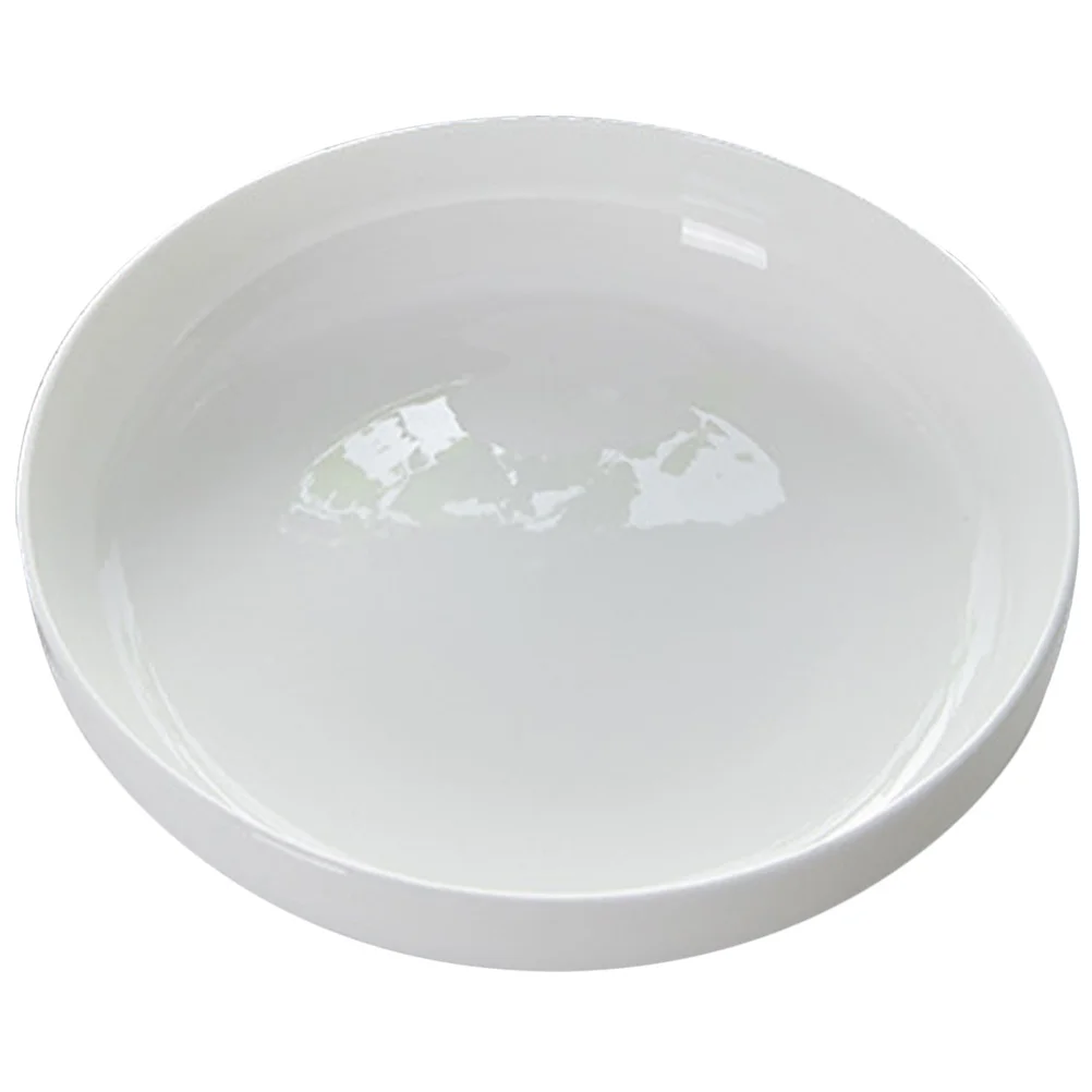 

Practical Food Plate Round Table Plate Exquisite Craftsmanship Easy to Clean Multifunctional for Home Restaurant Hotel Use