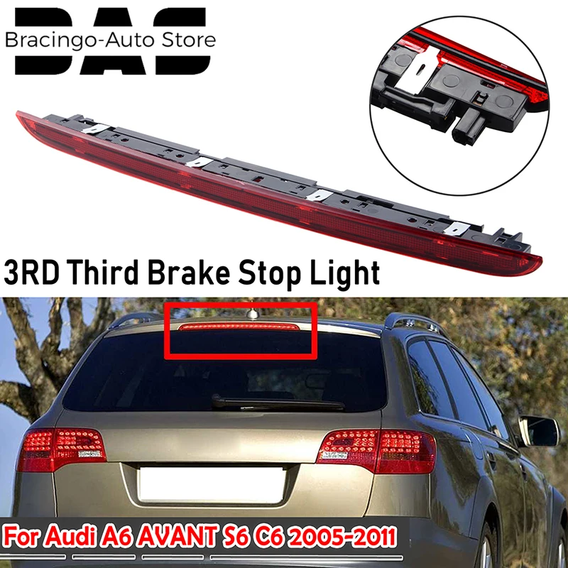 Invite ingo-enquêter de freinage arrière LED, troisième feu stop arrière, montage de haut niveau, accessoires de voiture, adapté pour Audi Horizon AVANT Dock C6 2005-2011