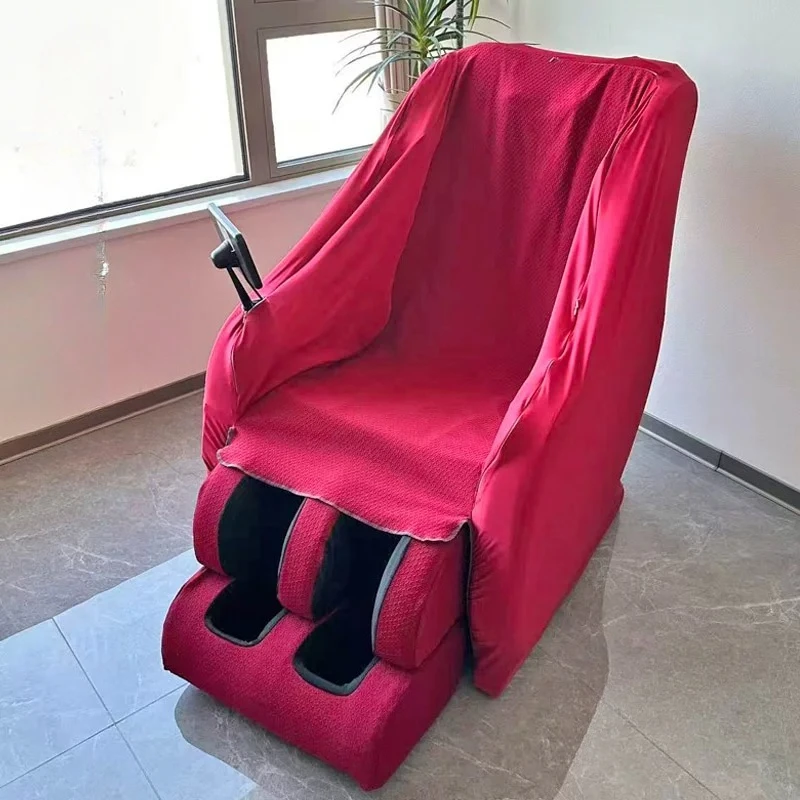 Red Massage Chair Dust Cover, Stretch Full Wrap Slipcover with Independent Leg Protection No Need To Remove for Massage