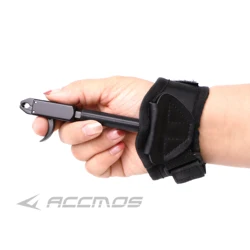 Archery Compound Bow Strap Shooting Wrist Strap Leather Adjustable Hunting Bow Release for Release Trigger Wristband Release