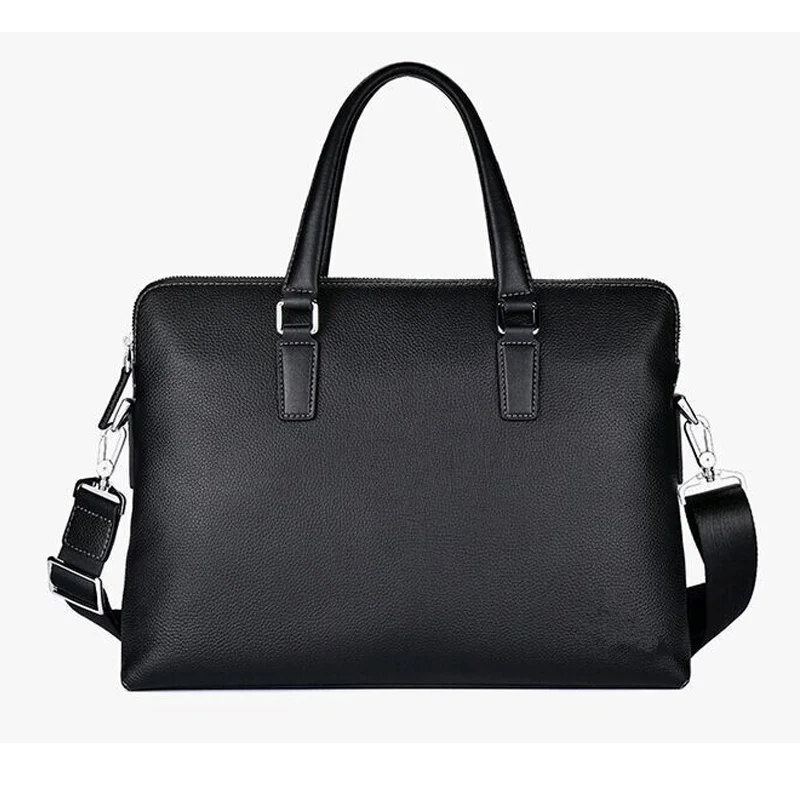 Men\'s briefcase Leather laptop bag casual top layer cowhide business office  handbag shoulder bag drop shipping men bags