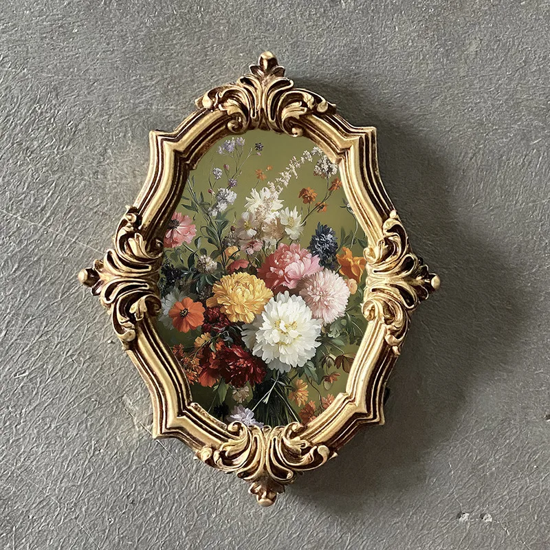 European Carved Homestay Decoration Painting American Bedroom Background Wall Combination Hanging Resin Frame
