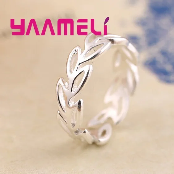 Bagues de mariage en argent Sterling S925, Design de feuille de fiançailles, ouvert, réglable, mode, Bijoux pour femmes, cadeaux pour dames