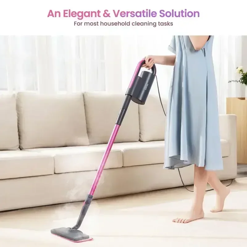 Schenley 7-in-1 Steam Mop with Detachable Handheld Steamer for Walls, Floors, Tiles, Tackles Grease & Sticky Messes